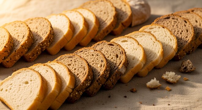 Artisan Bread: A Golden Harvest of Sliced Delights
