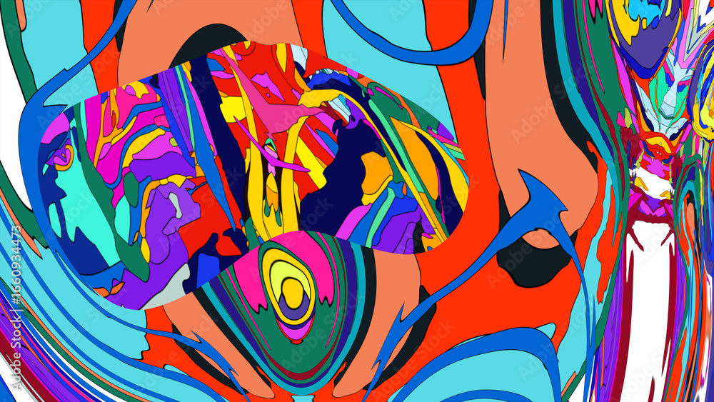 Poster abstract background with colorful lines