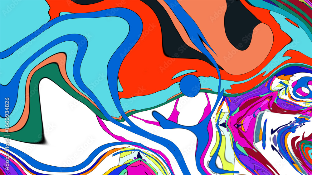 Poster abstract colorful background with waves