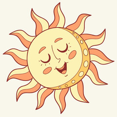 Happy Sun Logo Cheerful Brand Identity
