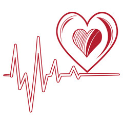 Minimal Pulse & Heart Logo for Wellness Apps
