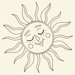 Smiling Sunshine Logo for Kids or Lifestyle
