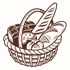 Fototapeta premium Warm Rustic Bread Logo for Artisan Brand 
