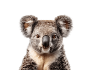 Close-up image of a koala looking directly at the camera