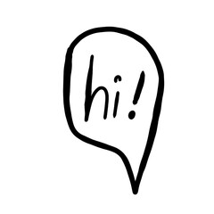 speech bubble text hi © greellovaa
