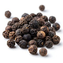 Dried black pepper seeds are sharp, aromatic spices used globally to enhance flavor