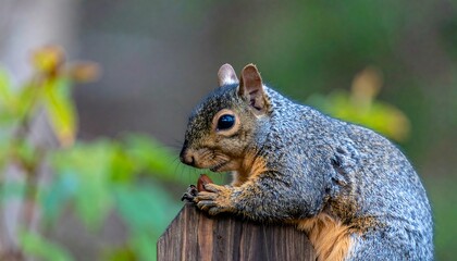Fototapeta premium Close-up of a gray squirrel (1)