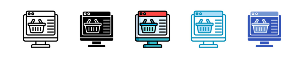 E-Commerce Platform  Icon Set Multiple Style Collection