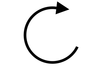 black round circle arrow clockwise direction