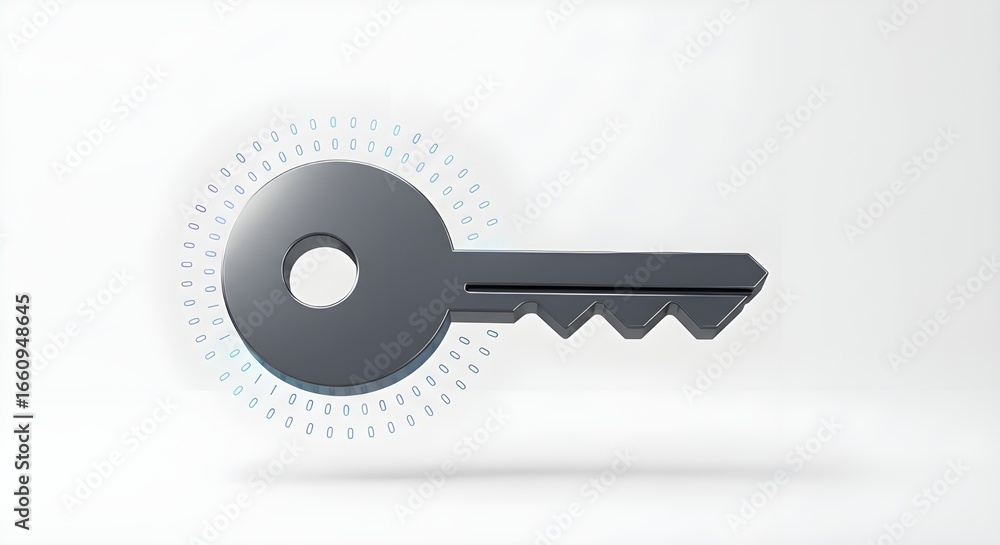 Poster modern metallic key icon isolated on white background | minimalist symbol for security, access, priv