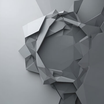 Abstract gray geometric modern hexagon background Neomorphs design. hexagon shape overlap design abstract Minimal style gray neomorphism website banner, Vector business presentation background.
