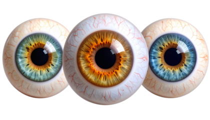 Group of three piggy banks in pink, accessorized with reflective beach-style sunglasses, isolated on a transparent background, humorous and vibrant concept combining savings 