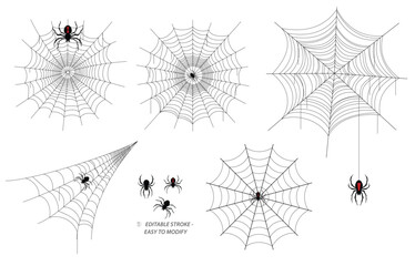 Spider Web Vector Illustration for Halloween Decoration and Promotions