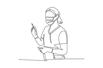 Beyond clinic concept. Single line draw design. Vector graphic illustration