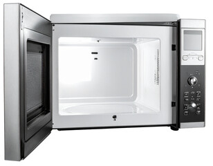 Fototapeta premium “Modern Built-in Microwave with Digital Display, isolated on transparent background”.
