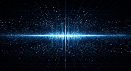 Abstract Digital Waveform Visualization Background