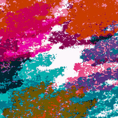Colorful paint splashes on an abstract watercolor background illustrate a vibrant and textured art design