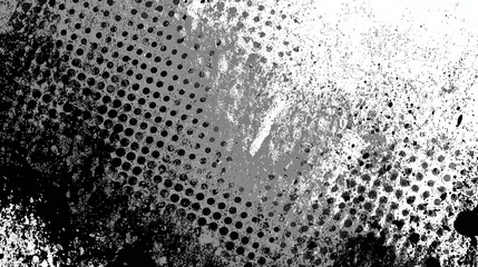 Striking Black and White Halftone Texture Overlay Highlighting Retro Film Noir Influence for Captivating Graphic Design Projects