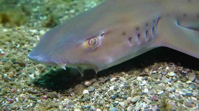 Close-up of a dusky smooth-hound shark