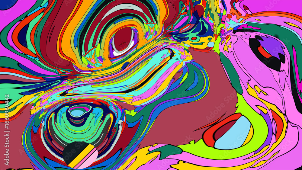 Poster abstract colorful background with swirls