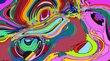 abstract colorful background with swirls