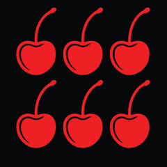 vector illustration of cherries