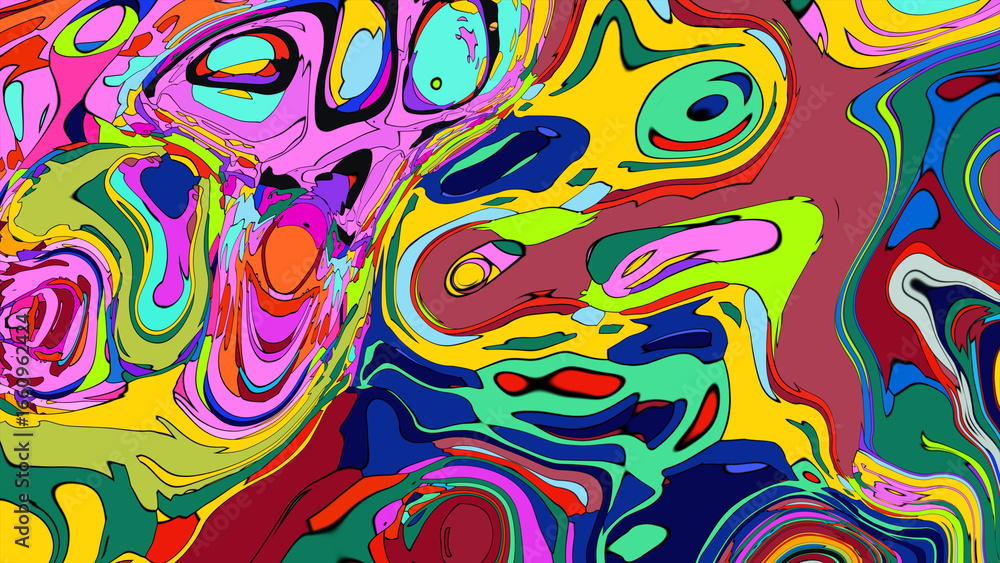 Poster abstract colorful background with circles