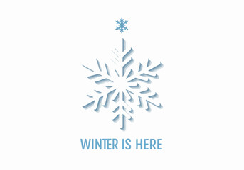 Snowflake with transparent background