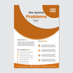 Modern and clean flyer design template.