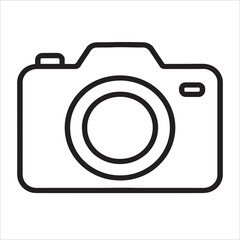 Simple Camera Line Art Icon