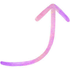 水彩で描いた矢印のイラスト