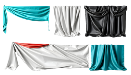 Draped Fabric Collection Silk Satin and Elegant Cloths