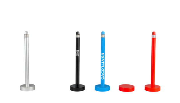 Queue Poles on Transparent Background