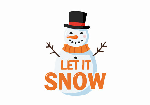 Snowman with transparent background