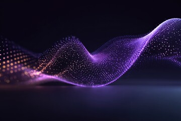 Abstract wave of luminous particles (1)