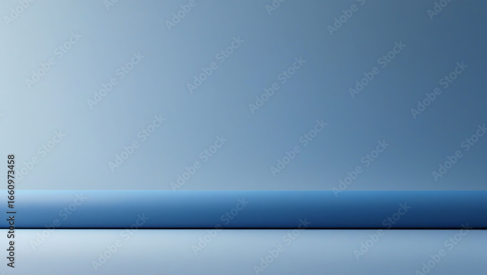 Poster blue background product display mockup studio minimal backdrop presentation stage platform cylinder 