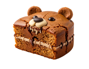A whimsical teddy bear cake with a detailed, textured fur look, a cute and charming dessert.