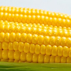Close-up of bright yellow corn kernels