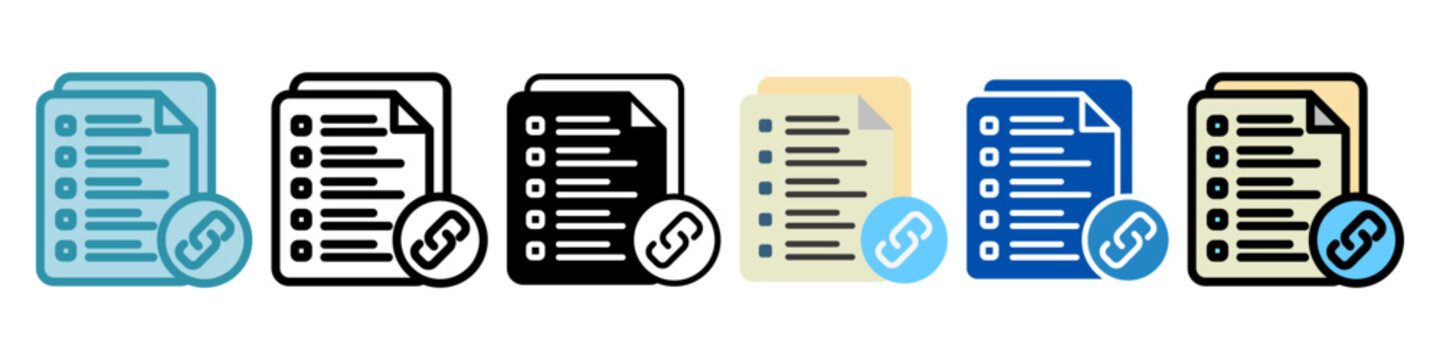 Link Multi Style Mini Illustration Icon. Use For Modern Concept, Print, Ui, Ux Kit, Web And App Development. Vector Related To Office, Education, Examination And More