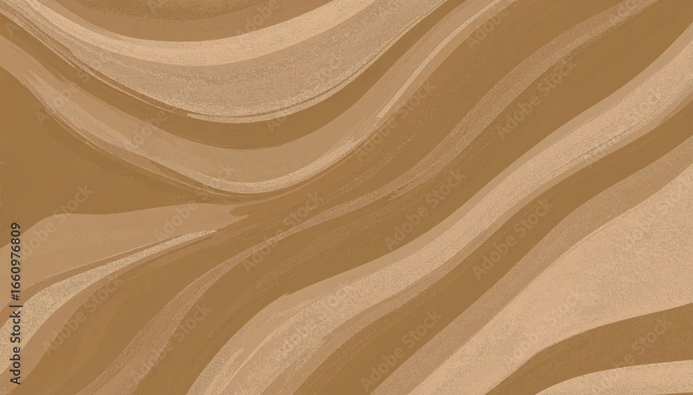 Aufkleber Abstract background with flowing wavy lines in shades of beige and tan creating a smooth, modern, and elegant design suitable for various creative projects and backgrounds