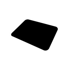 Sleek black mousepad for comfortable computing, perfect for office or home workspace setup, minimalist design