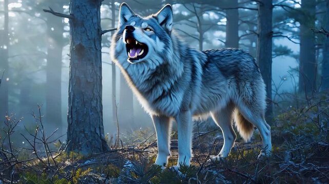 Wild Wolf Howling