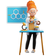 Chemistry Teacher 3D character