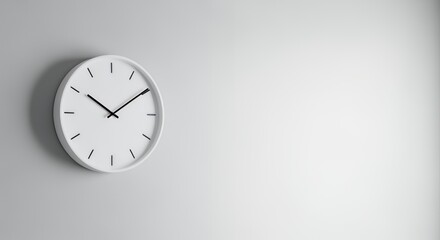 Minimalist White Wall Clock Design