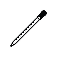 Black solid icon for pipette