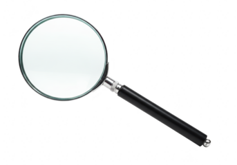 Magnifying glass isolated on transparent background
