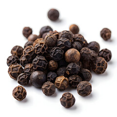 Dried black pepper seeds are sharp, aromatic spices used globally to enhance flavor