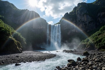 waterfall in yosemite national park