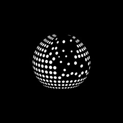 disco ball isolated on black