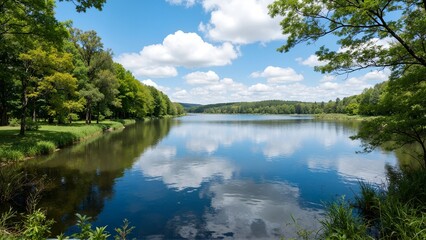Fototapeta premium lake in the woods